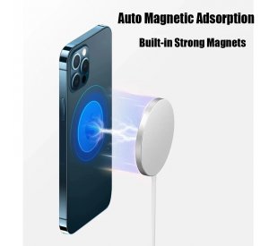 Para iPhone 12 Pro Max 12 pro 12 Mini Qi Cargador rápido 15W Cargador inalámbrico magnético USB C PD Adaptador Cargador portátil Magsafe