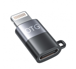 Adaptador USB tipo C a OTG de 8 pines Convertidor de cable de datos de carga rápida para auriculares Tipo C hembra a adaptador OTG de iluminación