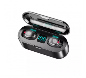 Bluetooth F9 TWS 5.0 Auriculares inalámbricos Mini auriculares Control táctil Pantalla LED 2000mAh Auriculares intrauditivos Auriculares para juegos