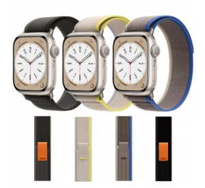 Bandas de reloj transpirables de tela de diseñador Bucle de nylon para Apple Watch Series 7 Band Trail Loop para Apple Watch Band