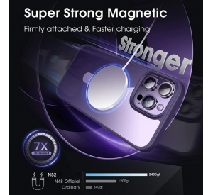 Estuches para teléfonos móviles con soporte invisible magnético para iPhone 14 Pro Max Case s 2023 Cubierta mate translúcidar