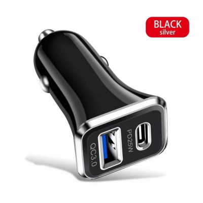Dual port USB PD type C 18W 12W QC3.0 Car Charger Adapter Fast Car Phone Charger For Iphone,For Huawei,For Samsung,For XiaoMi' />