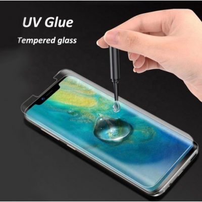 Película UV de buena calidad para Huawei Mate 40 RS P40 Pro Nova 8 Pro 5G Protector de pantalla de vidrio templado UV de cobertura completa' />