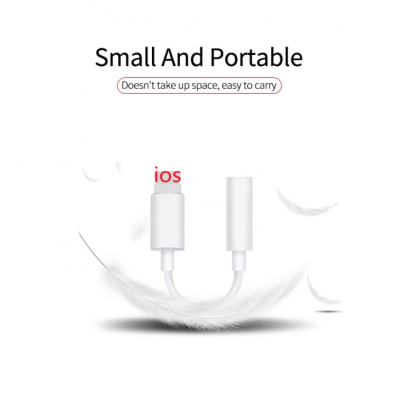 Gran oferta, hembra Original de 3,5mm para Apple Lighting a conector de auriculares de 3,5mm, Cable adaptador, Cable auxiliar, conector de Audio' />