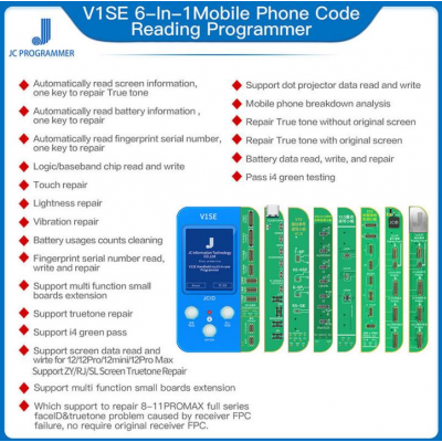 JCID Phone Reading Programmer V1SE Face ID JC Photosensitive Original Color Dot Matrix Board For Ture Tone Battery Repair' />