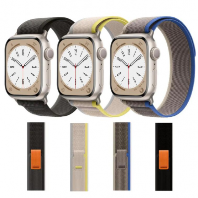 Bandas de reloj transpirables de tela de diseñador Bucle de nylon para Apple Watch Series 7 Band Trail Loop para Apple Watch Band' />