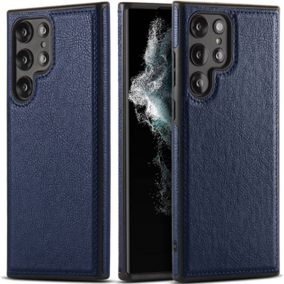 Funda trasera de cuero PU Premium de lujo para Samsung Galaxy S22 Plus, fundas para teléfono móvil Ultra' />