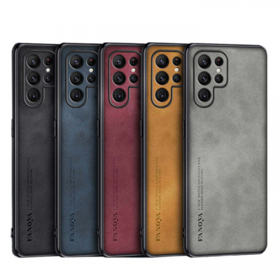 Funda de teléfono ultrafina de PC de cuero hecha a mano Para Samsung Galaxy S23 S22 Ultra S21 S20 A54 A34 A14 A04 Capa Para Funda de cuero' />